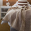 Aranda Protea Dunes Throw, 200cm x 240cm - Beige/Nutmeg
