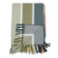 Aranda Protea Pinstripe Sunset Throw, 150cm x 200cm - Bottle/Hunter