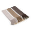 Aranda Protea Pinstripe Sunset Throw, 150cm x 200cm - Cocoa/Coffee