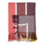 Aranda Protea Pinstripe Sunset Throw, 150cm x 200cm - Burgundy/Garnet