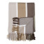 Aranda Protea Pinstripe Sunset Throw, 150cm x 200cm - Cocoa/Coffee