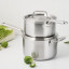 Wolstead Pro Steel Triply Stainless Steel Saucepan Set, 3-Piece