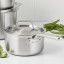Wolstead Pro Steel Triply Stainless Steel Saucepan Set, 3-Piece