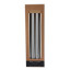 H & S Collection Silver Dinner Candle, Set Of 4