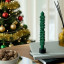 CandleHand Merry Christmas 3D Taper Candle - Green