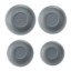 KitchenAid Meal Prep Bowls with Lids, 4-Piece - Charcoal Grey
