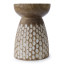 Thread Office Natural Wooden Carved Spots Side Table