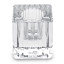 Thread Office Square Ribbed Clear Glass Dinner Candle Holder