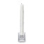 Thread Office Square Ribbed Clear Glass Dinner Candle Holder