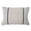 Thread Office Cotton Slub Black Track Stripe Scatter Cushion with Feather Blend Inner, 40cm x 60cm