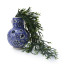 Thread Office Hand Painted Blue Jacobean Floral Ceramic Vase, 25cm