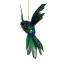 Humble & Mash Green Sugar Bird In Flight Hanging Ornament back view
