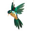 Humble & Mash Green Sugar Bird In Flight Hanging Ornament