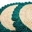 Humble & Mash Turquoise Green Woven Rattan Placemats, Set of 2