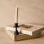 Humble & Mash Short Aluminium Black Disk Dinner Candle Holder