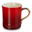 Le Creuset Stoneware Seattle Mug with Gold Handle, 400ml - Cerise