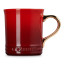 Le Creuset Stoneware Seattle Mug with Gold Handle, 400ml - Cerise