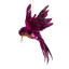Humble & Mash Pink Sugar Bird In Flight Hanging Ornament back view