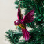 Humble & Mash Pink Sugar Bird In Flight Hanging Ornament on tree
