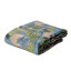 India Ink Blue Peacock Temple Garden Kantha Stitched Throw