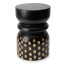 Thread Office Black Wooden Carved Spots Side Table