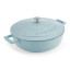 MasterClass Cast Aluminium Shallow Casserole Dish, 4L - Sky Blue