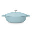 MasterClass Cast Aluminium Shallow Casserole Dish, 4L - Sky Blue