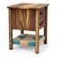 Homewood Cottonwood Omusha Ndebele Round Leg Bedside Table