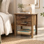 Homewood Cottonwood Omusha Ndebele Round Leg Bedside Table