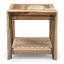 Homewood Cottonwood Dwala with Woven Jute Shelf