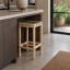 Homewood Cottonwood Baxter Riempie Backless Barstool - Natural