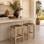 Homewood Cottonwood Baxter Riempie Backless Barstool - Natural