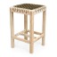 Homewood Cottonwood Baxter Riempie Backless Barstool - Natural