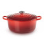 Le Creuset Signature 4.2 Litre Round Cast Iron Casserole, 24cm Cerise