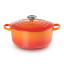 Le Creuset Signature 3.3 Litre Round Cast Iron Casserole, 22cm Flame