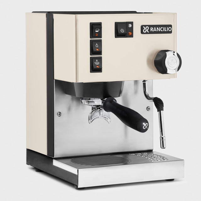 Rancilio Silvia V6 Manual Espresso Machine - V6,cream White angle