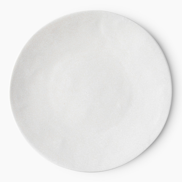 Mervyn Gers Glazed Stoneware Dinner Plates top view - Alabaster