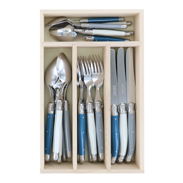 Laguiole by Andre Verdier Cutlery Set, Set of 24 Azure product shot