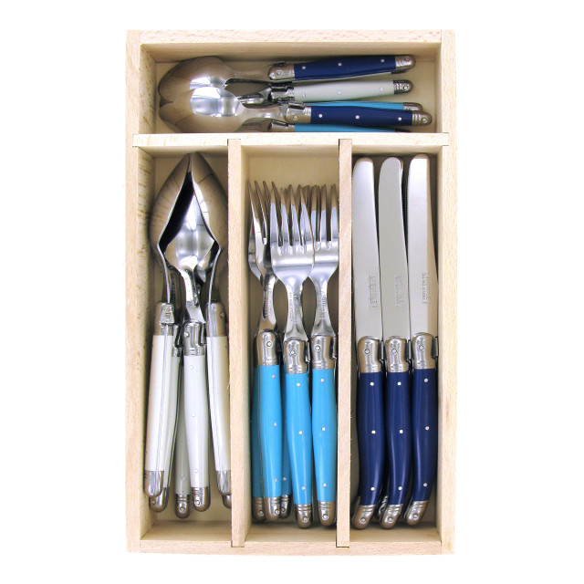 Laguiole by Andre Verdier Cutlery Set, 24-Piece - Beach Mix