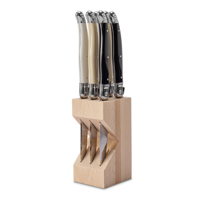 Laguiole by Andre Verdier Steak Knife Set with Stand, 6-Piece - Conventionnel angle