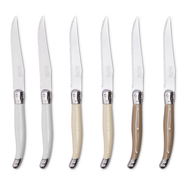 Laguiole by Andre Verdier Steak Knife Set with Stand, 6-Piece - Desert detail