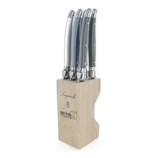 Laguiole by Andre Verdier Steak Knife Set with Stand, 6-Piece - Mystify