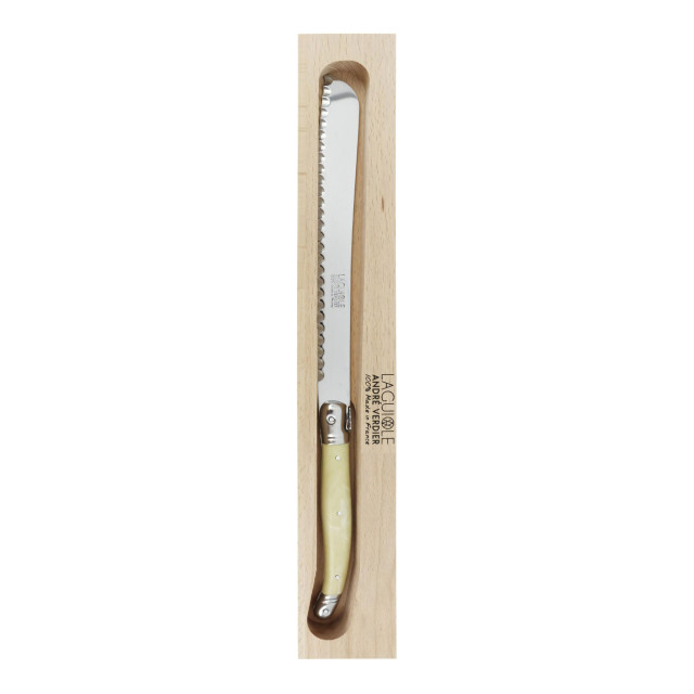 Laguiole by Andre Verdier Bread Knife - Chalk White product shots 