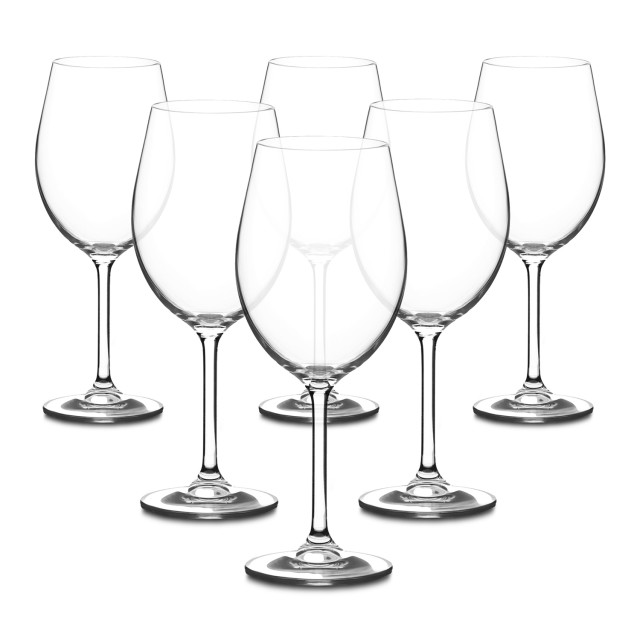 Crane Crystal Bistro Bordeaux Wine Glasses, Set of 6