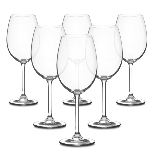 Crane Crystal Bistro Red Wine Glasses, Set of 6