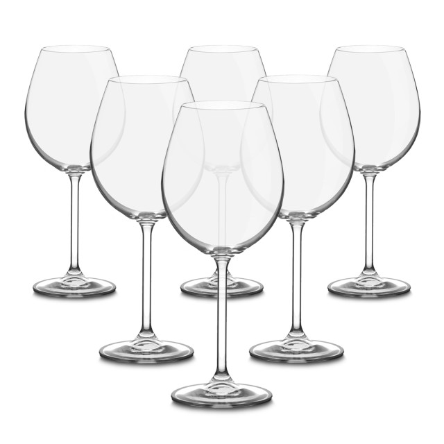 Crane Crystal Bistro Burgundy Glasses, Set of 6 - 650ml angle