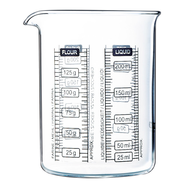 Pyrex Classic Kitchen Lab Beaker with Measurements, 250ml