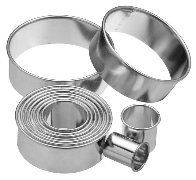 Kitchen Craft Assorted Round Plain Cutters, Set of 11