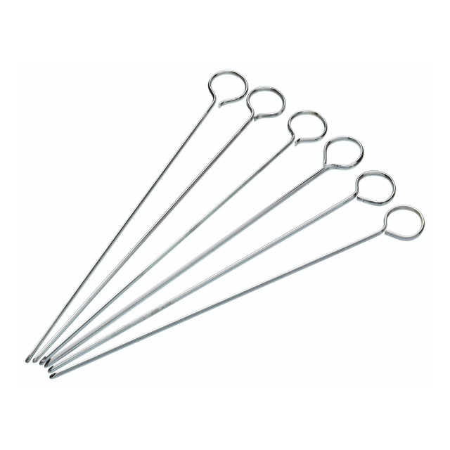 KitchenCraft Flat Sided Skewers, Set of 6 20cm Detail Image 