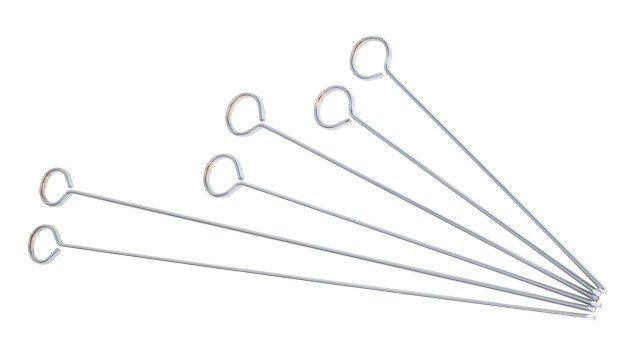 KitchenCraft Flat Sided Skewers, Set of 6 length of skewers compared 